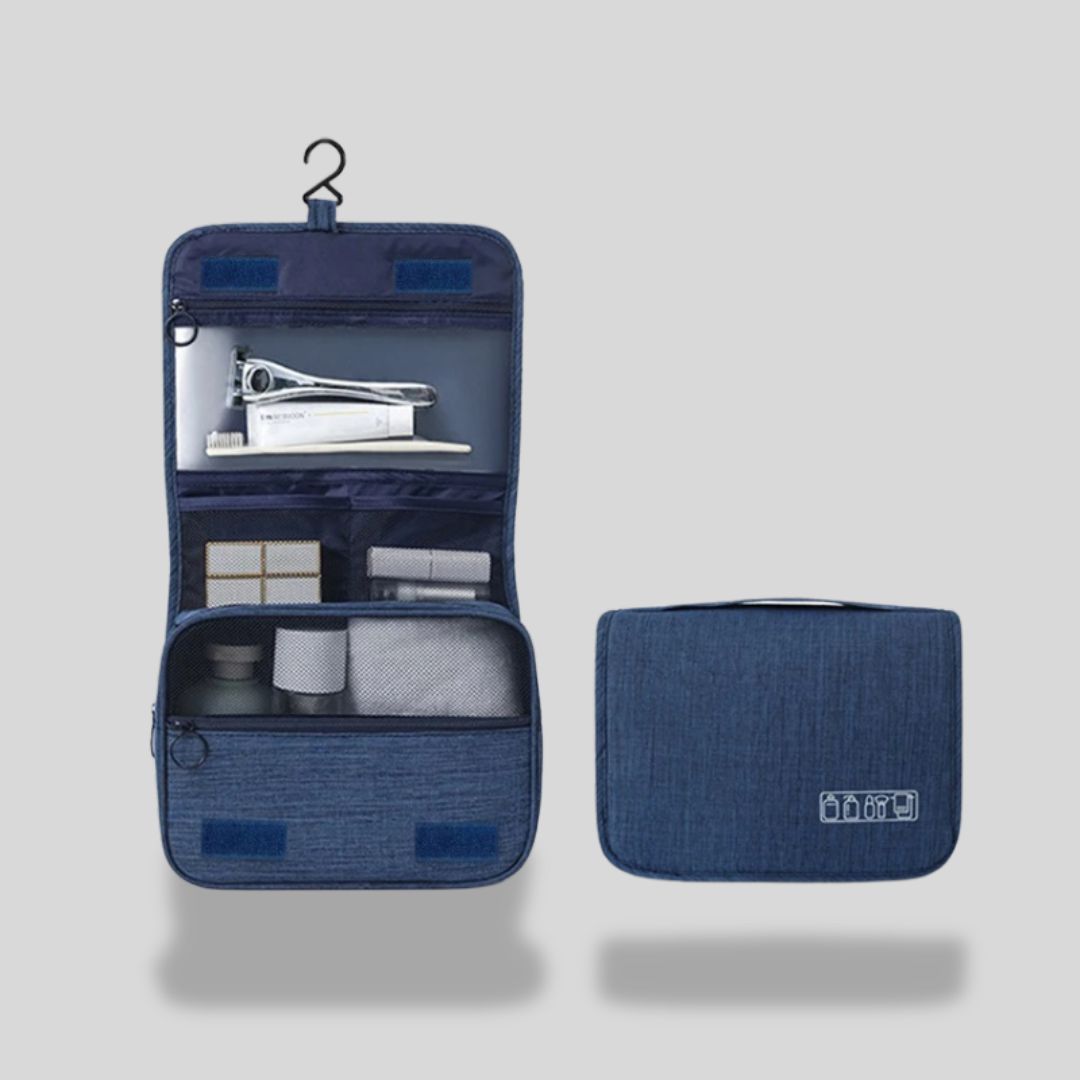 Petite Trousse de Toilette Pliable pour Homme  Bleu-Foncé -  Vanity Tailor