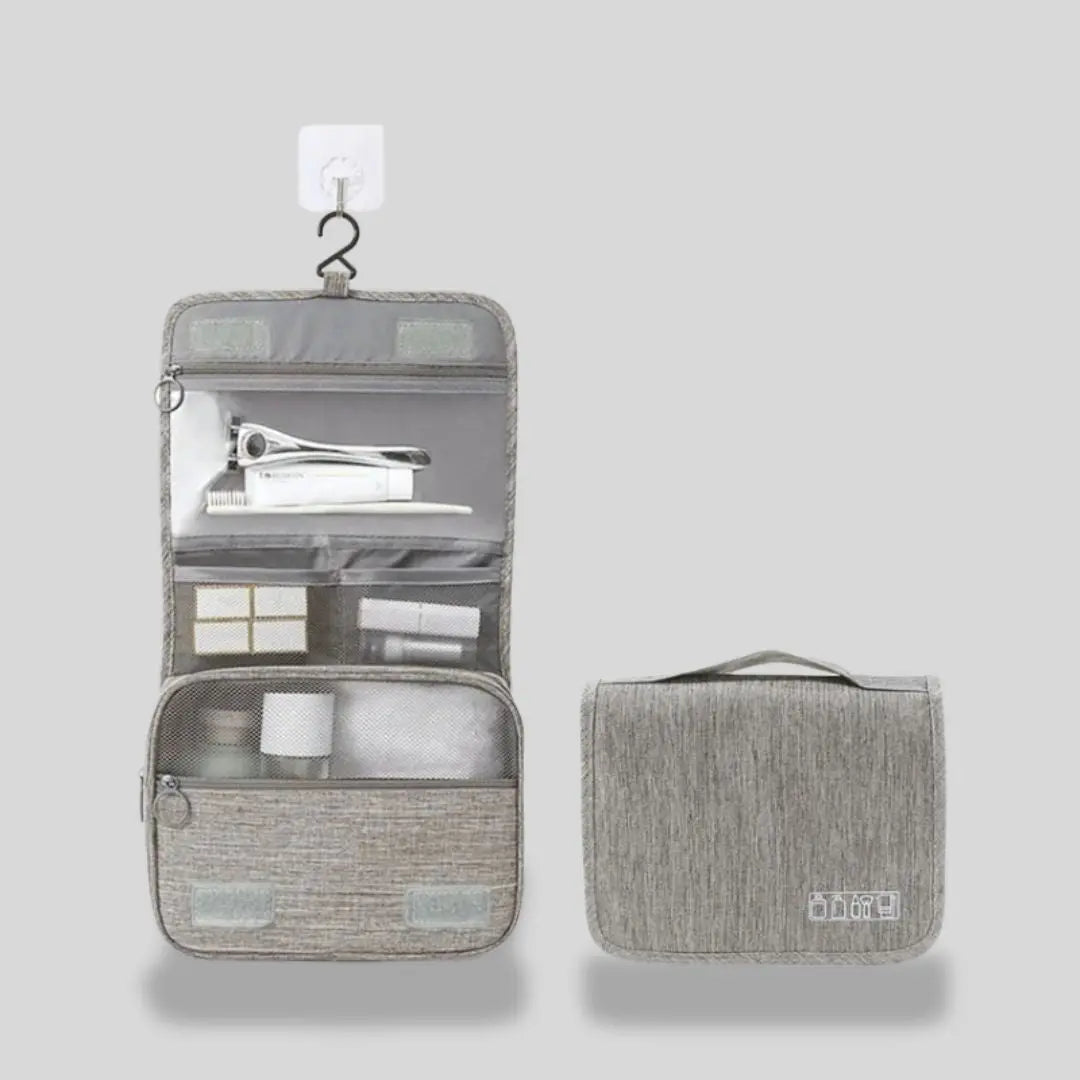 Petite Trousse de Toilette Pliable pour Homme  Gris -  Vanity Tailor