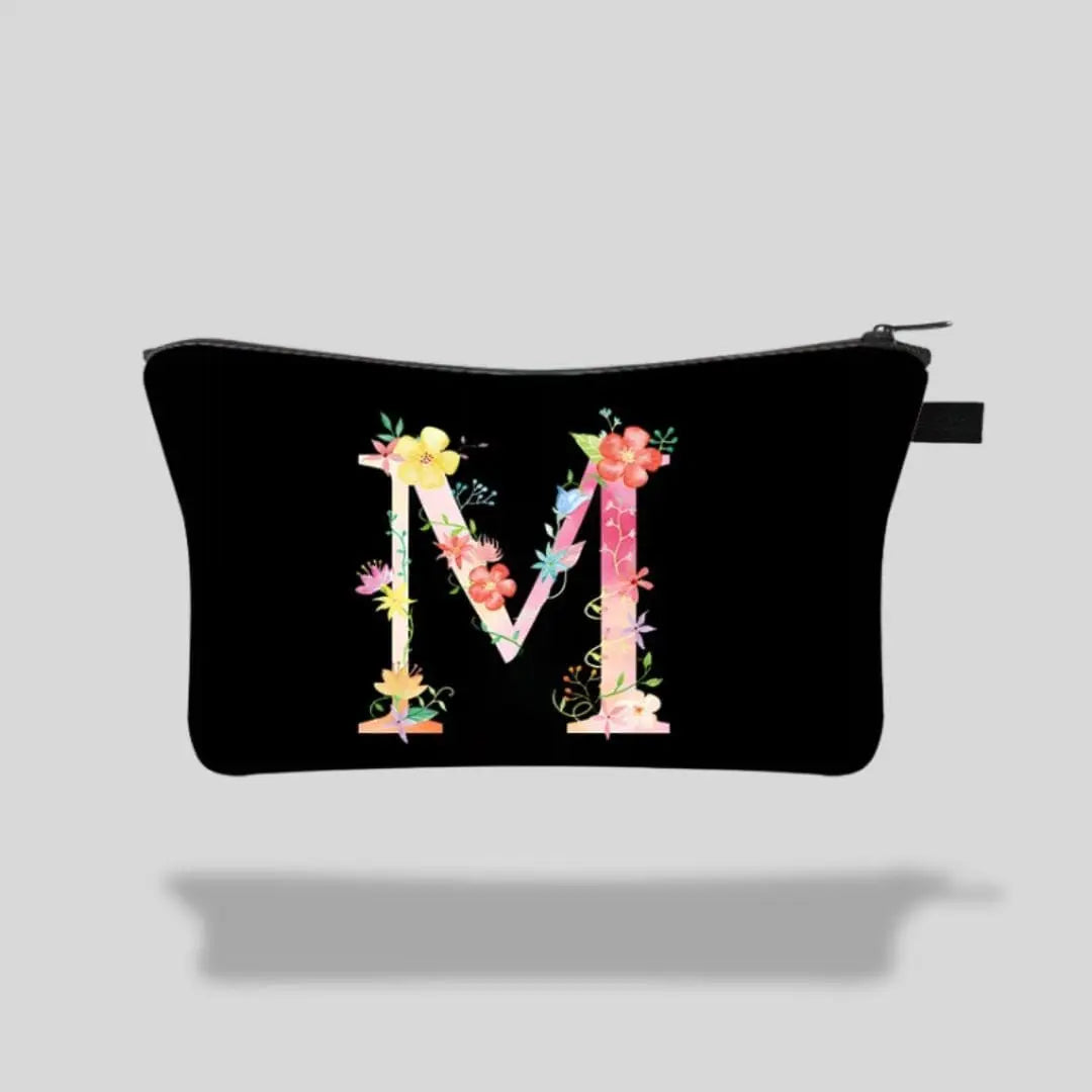 Trousse De Maquillage Avec Lettres En Fleur | Vanity Tailor M