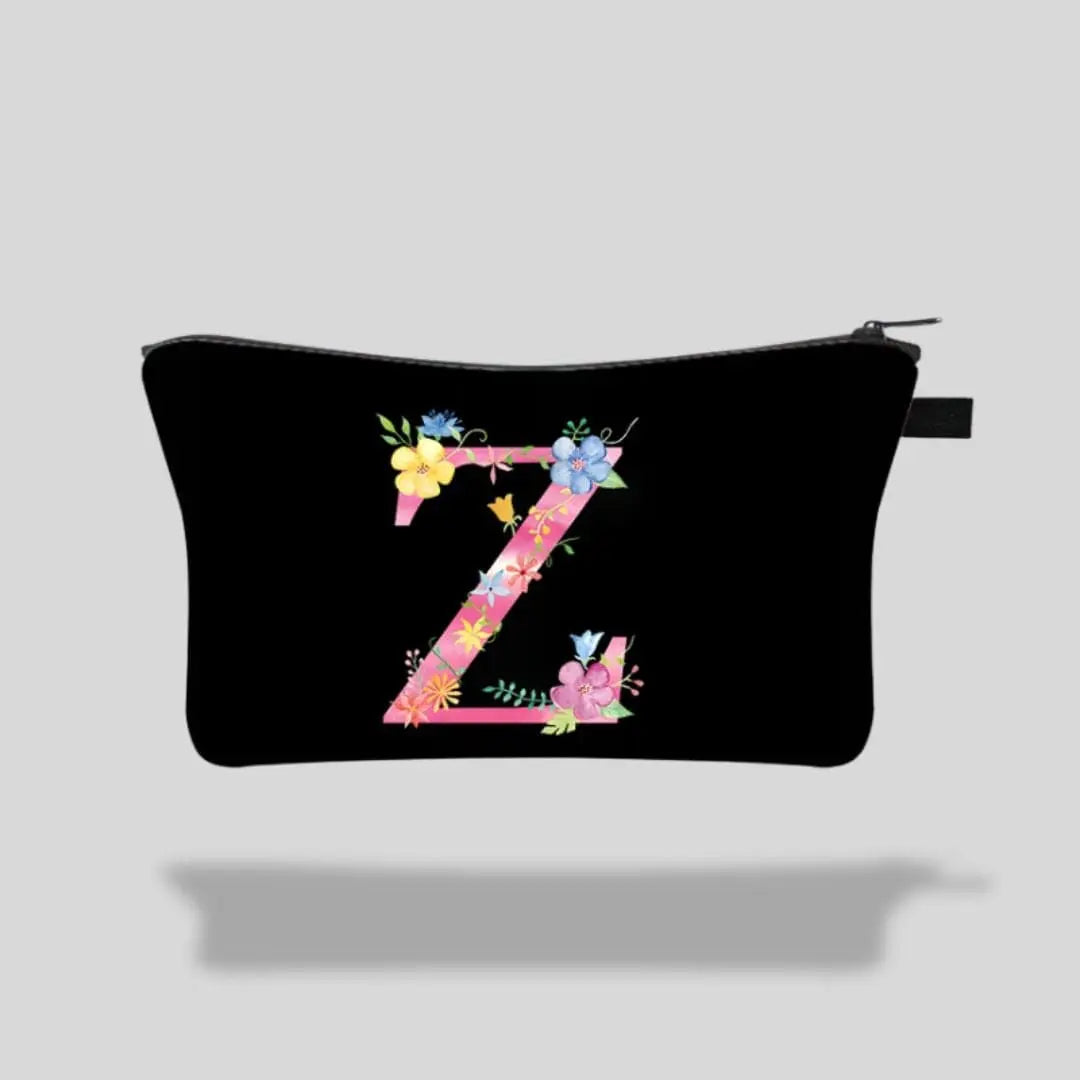 Trousse De Maquillage Avec Lettres En Fleur | Vanity Tailor Z