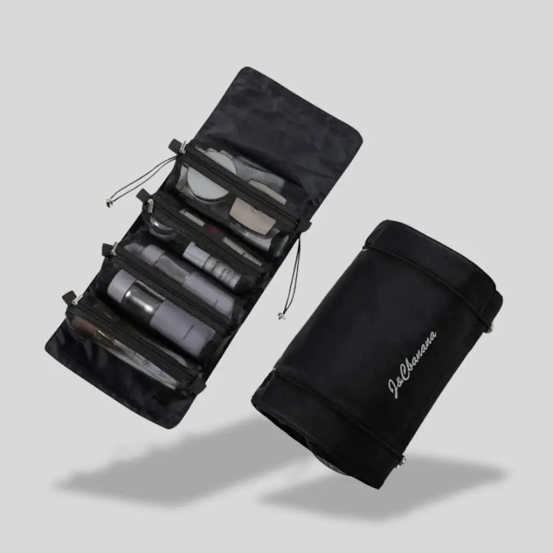 Trousse De Maquillage De Voyage Roulable Et Détachable | Vanity Tailor Noir