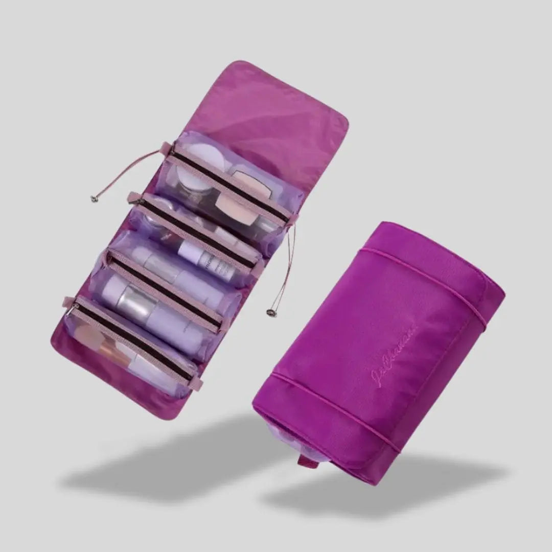 Trousse De Maquillage De Voyage Roulable Et Détachable | Vanity Tailor Violet