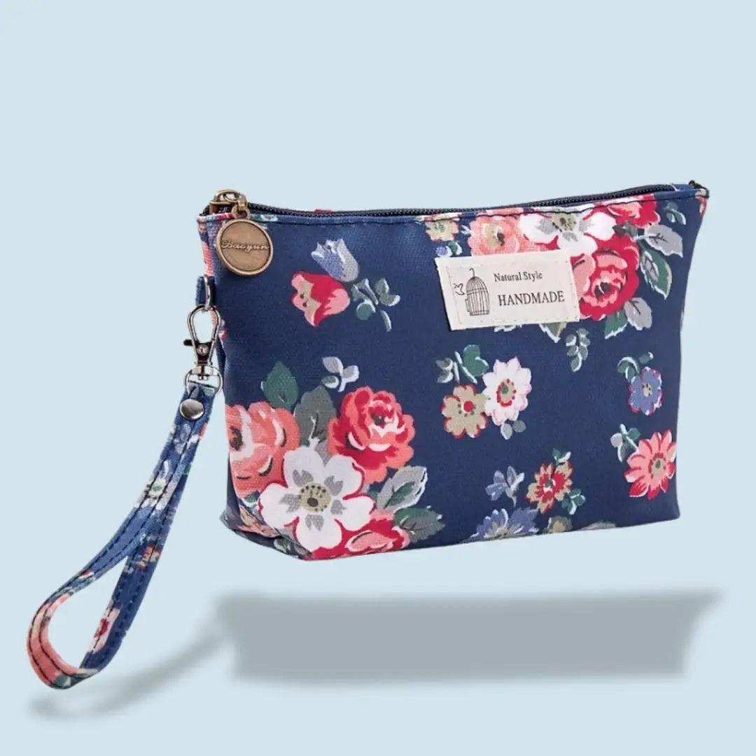 Trousse De Toilette De Voyage Fleurie | Vanity Tailor Fleur bleue