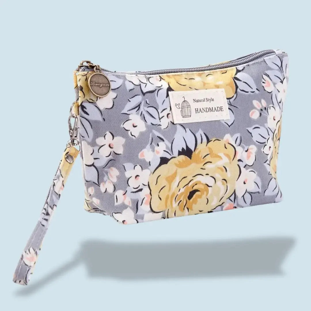 Trousse De Toilette De Voyage Fleurie | Vanity Tailor Fleur grise