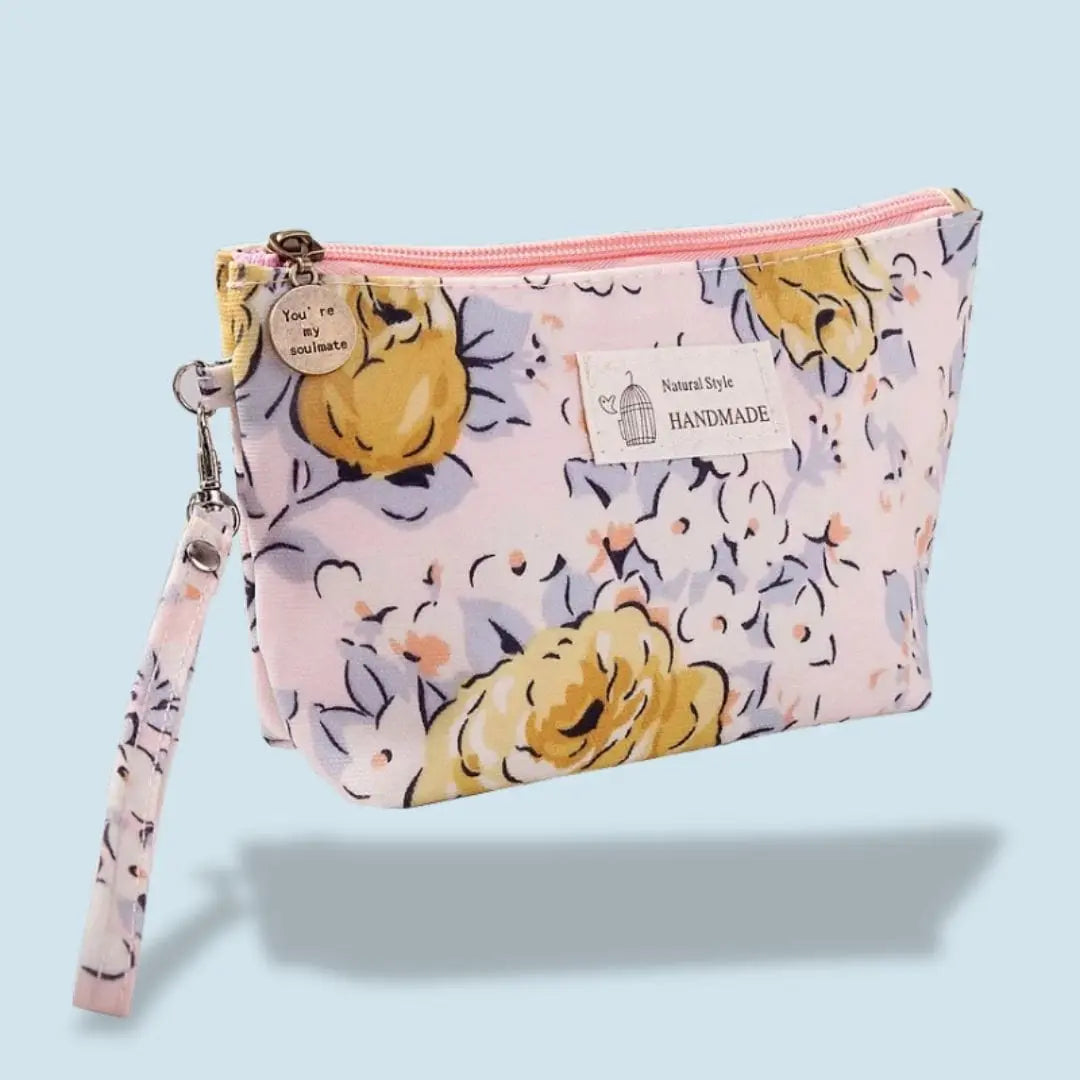 Trousse De Toilette De Voyage Fleurie | Vanity Tailor Fleur rose