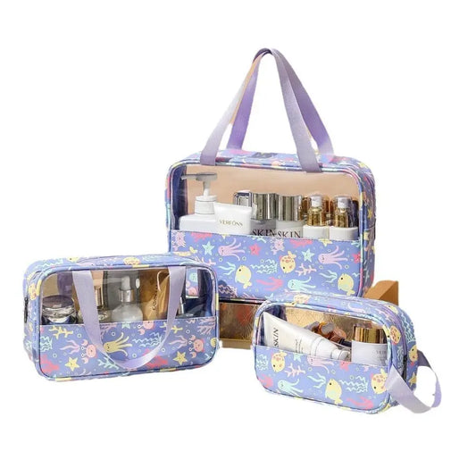 Trousse De Toilette De Voyage Pour Fille Transparente Fleurie   -  Vanity Tailor