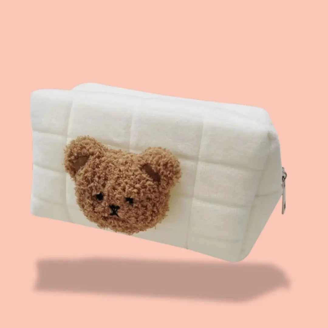 Trousse De Toilette Pour Bébé De Voyage | Vanity Tailor Tête ourson marron