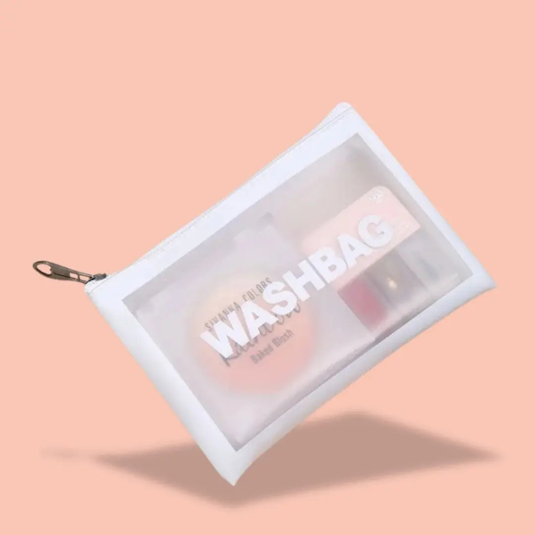 Trousse De Toilette Waterproof Transparente | Vanity Tailor Plat blanc