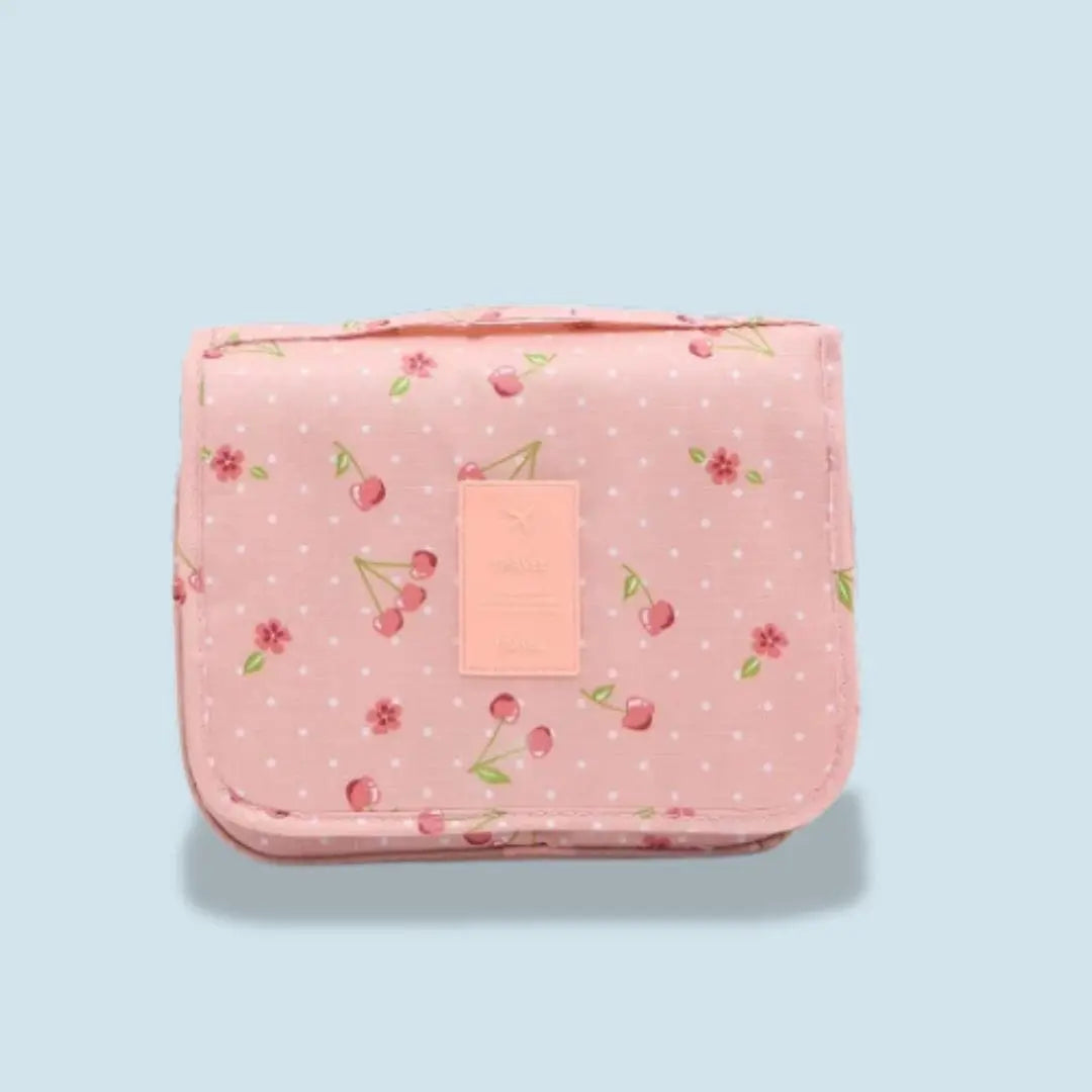 Trousse de Toilette Suspendue pour Femme | Vanity Tailor Cerise rose