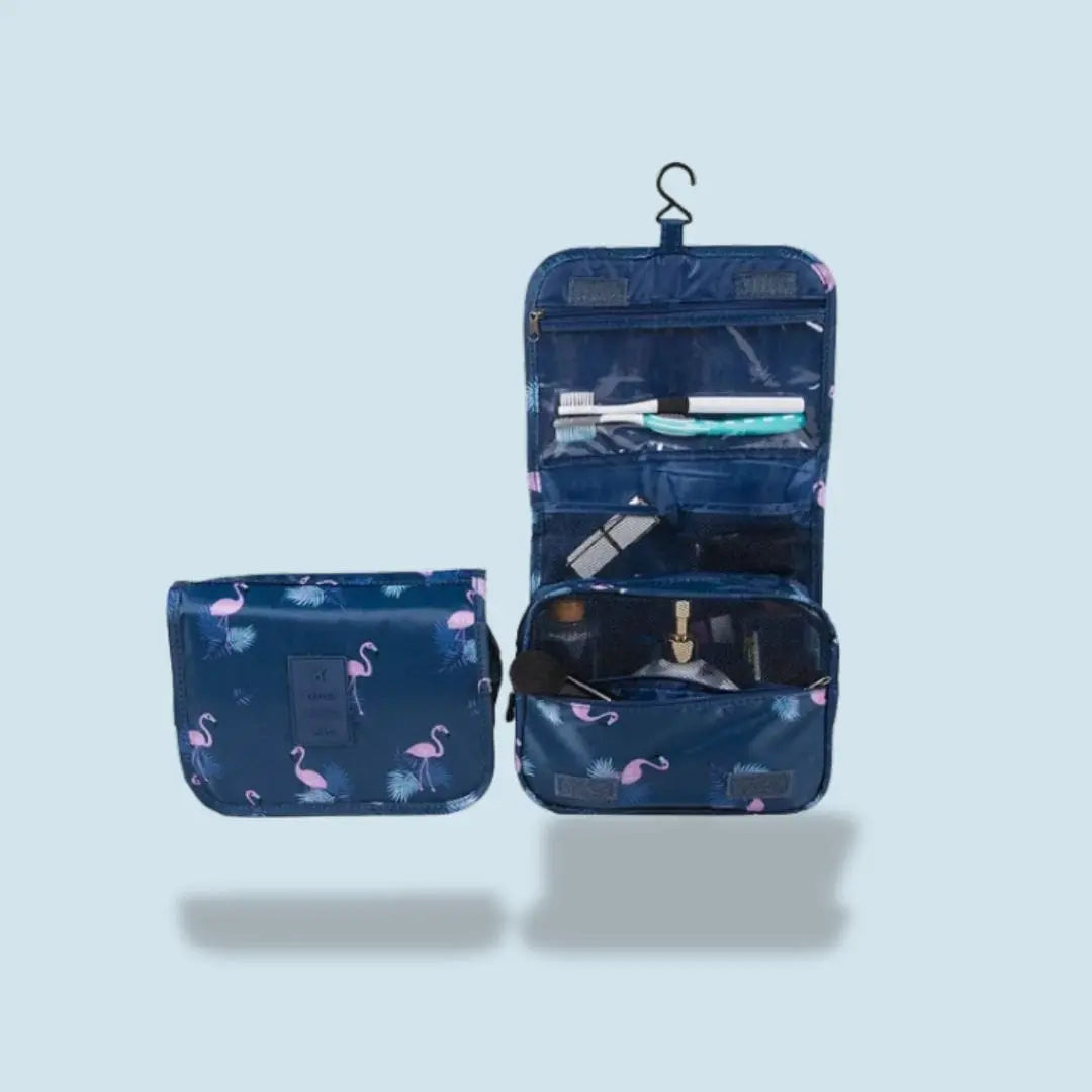 Trousse de Toilette Suspendue pour Femme | Vanity Tailor Oiseau bleu foncé