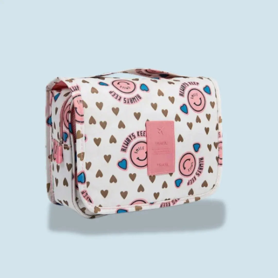 Trousse de Toilette Suspendue pour Femme | Vanity Tailor Smiley Rose