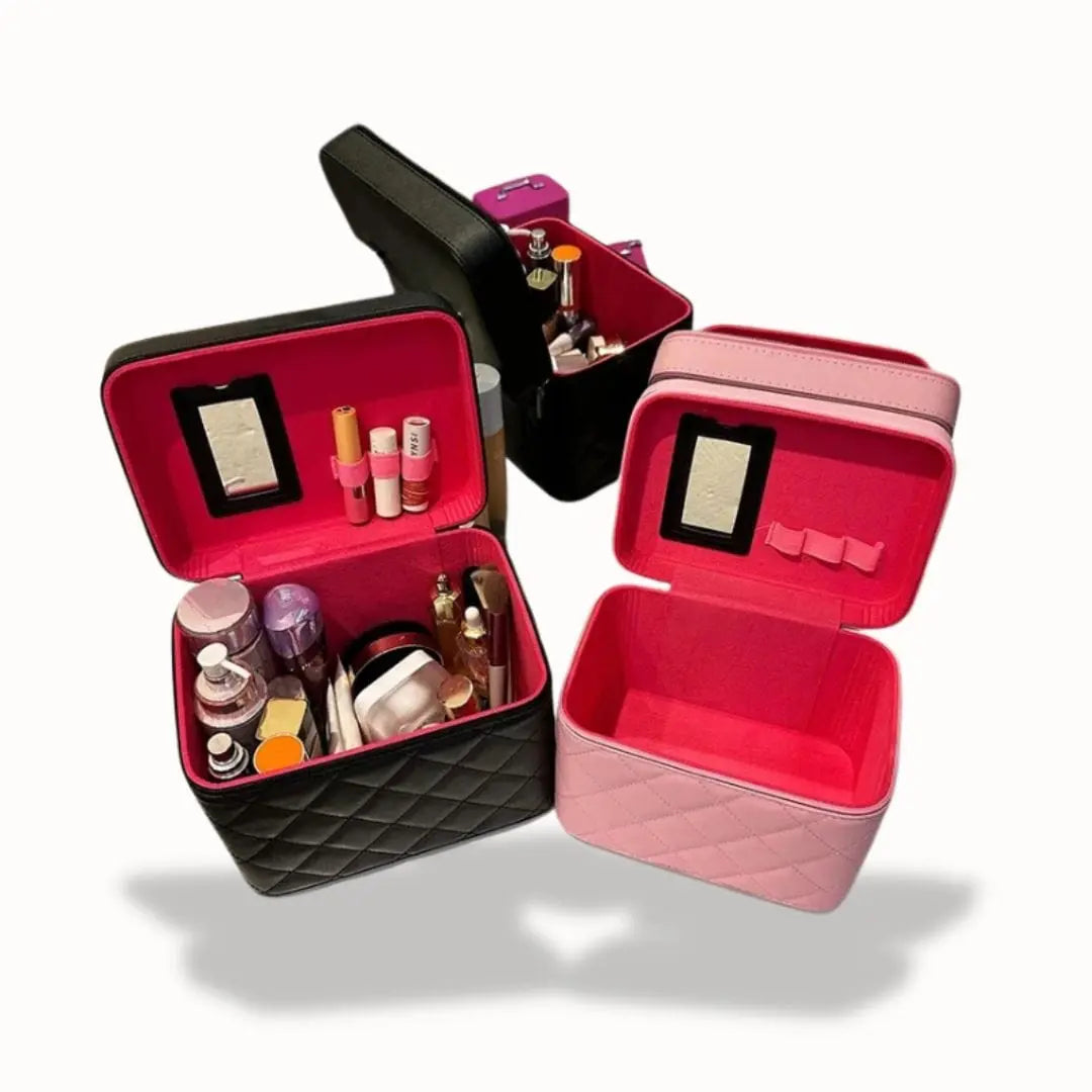 Vanity Case Rigide Pour Maquillage Matelassé | Vanity Tailor