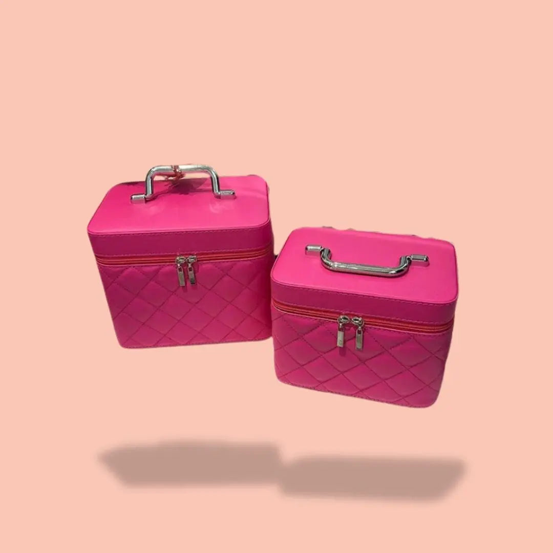 Vanity Case Rigide Pour Maquillage Matelassé | Vanity Tailor Fushia / 24x17x20CM